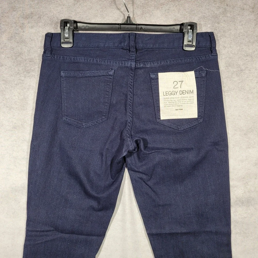 J Crew Leggy Denim‎ Jeans Womens 27 Dark Wash Super Stretch 30x31 NWT